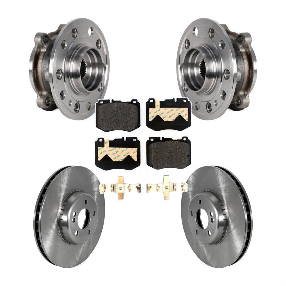 Front Hub Bearing Assembly Disc Brake Rotors And Pads Kit For Mercedes-Benz C300 C400 KBB-126414