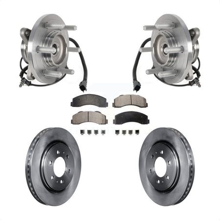 Front Hub Bearing Brake Rotor Pad Kit For 2015-2017 Ford Expedition Lincoln Navigator 4WD KBB-126419
