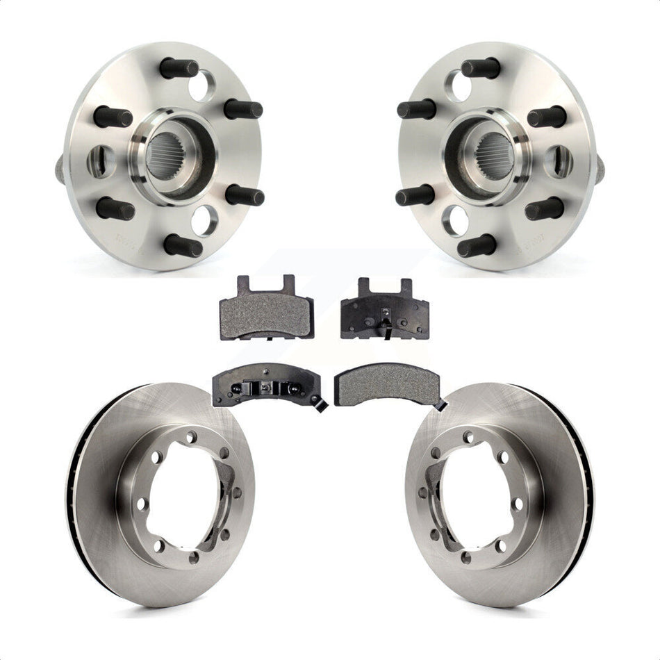 Front Hub Bearing Brake Rotor Pads Kit For K1500 Suburban Chevrolet GMC With 8 Lug Wheels KBB-126424