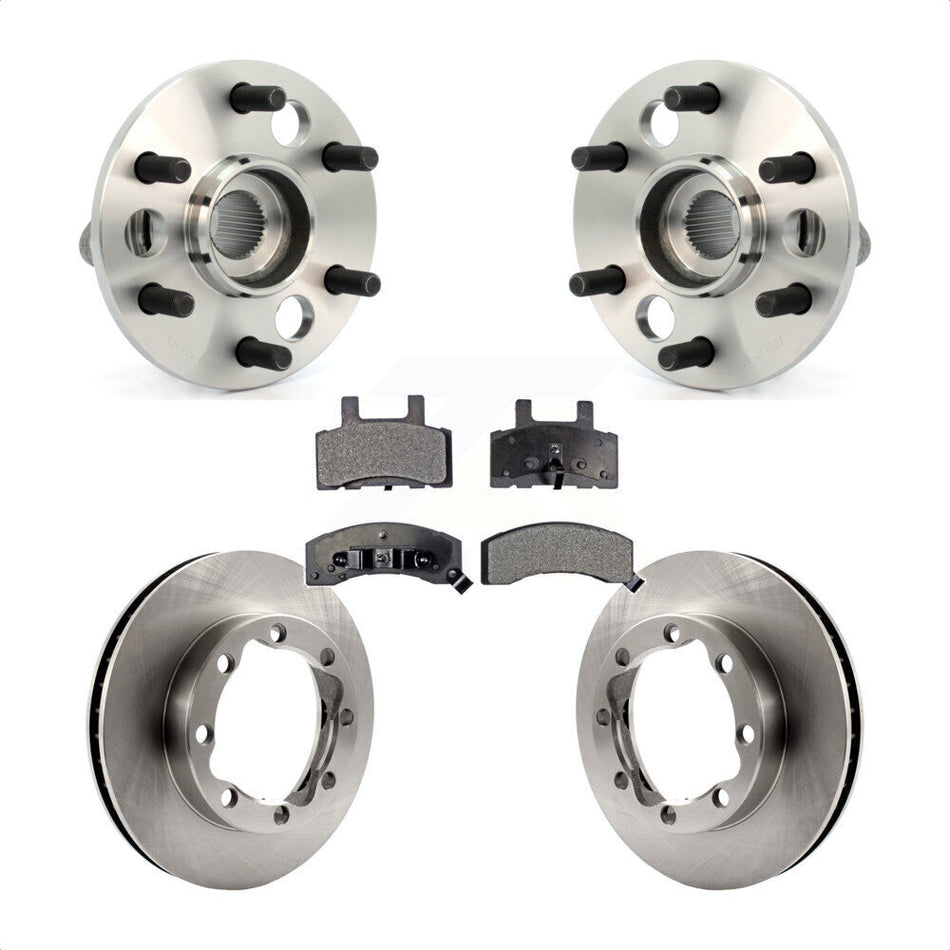 Front Hub Bearing Brake Rotor Pads Kit For K1500 Suburban Chevrolet GMC With 8 Lug Wheels KBB-126424