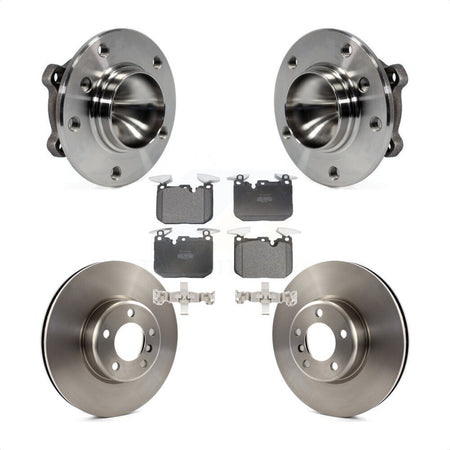 Front Hub Bearing Brake Rotor & Pad Kit For 2013 BMW 328i With 340mm Diameter KBB-126428