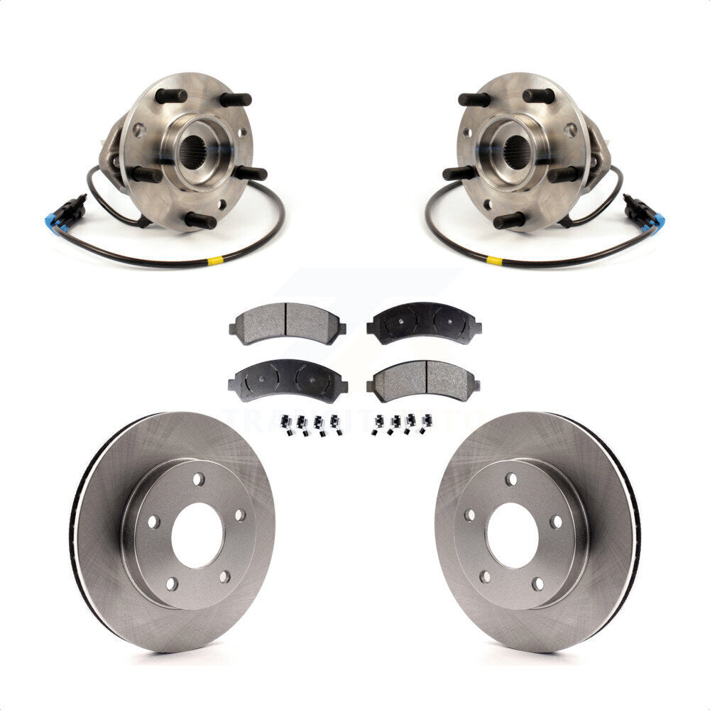 Front Hub Bearing Brake Rotor Pad Kit For 1997 Chevrolet Blazer 4WD with Drum rear brakes KBB-126432