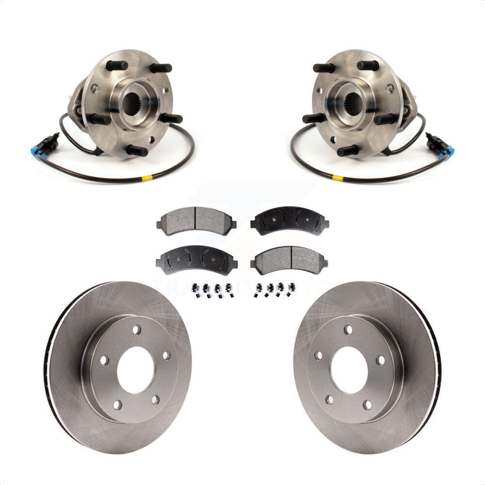 Front Hub Bearing Brake Rotor Pad Kit For 1997 Chevrolet Blazer 4WD with Drum rear brakes KBB-126432