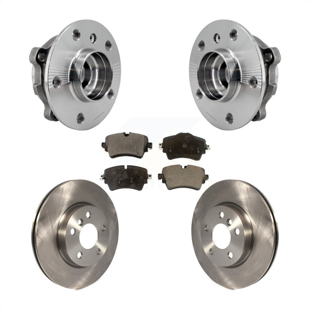 Front Hub Bearing Assembly Disc Brake Rotors And Pads Kit For Mini Cooper Clubman KBB-126439