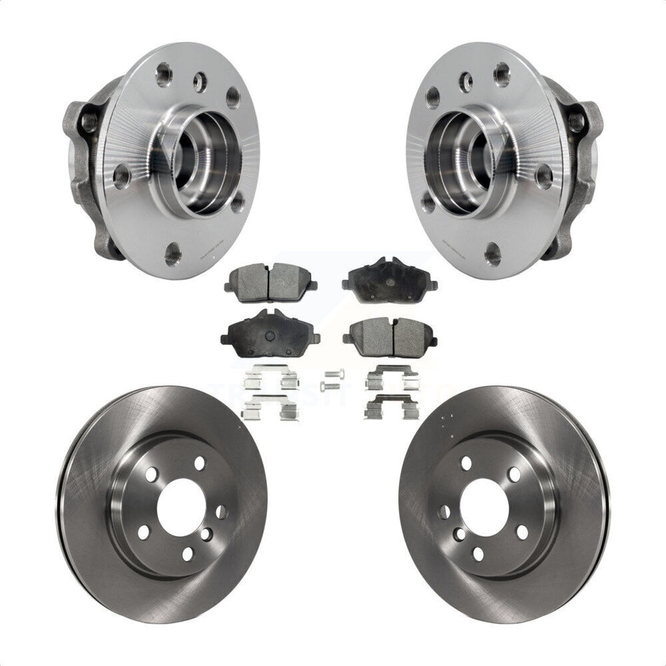 Front Hub Bearing Assembly Disc Brake Rotors And Semi-Metallic Pads Kit For Mini Cooper KBB-126441
