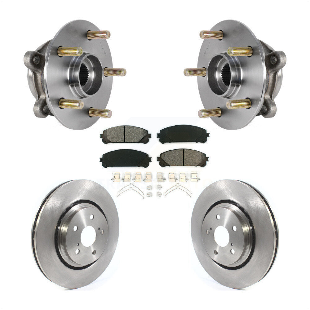Front Hub Bearing Assembly Disc Brake Rotor Pad Kit For Lexus RX350 RX450h RX350L RX450hL KBB-126450