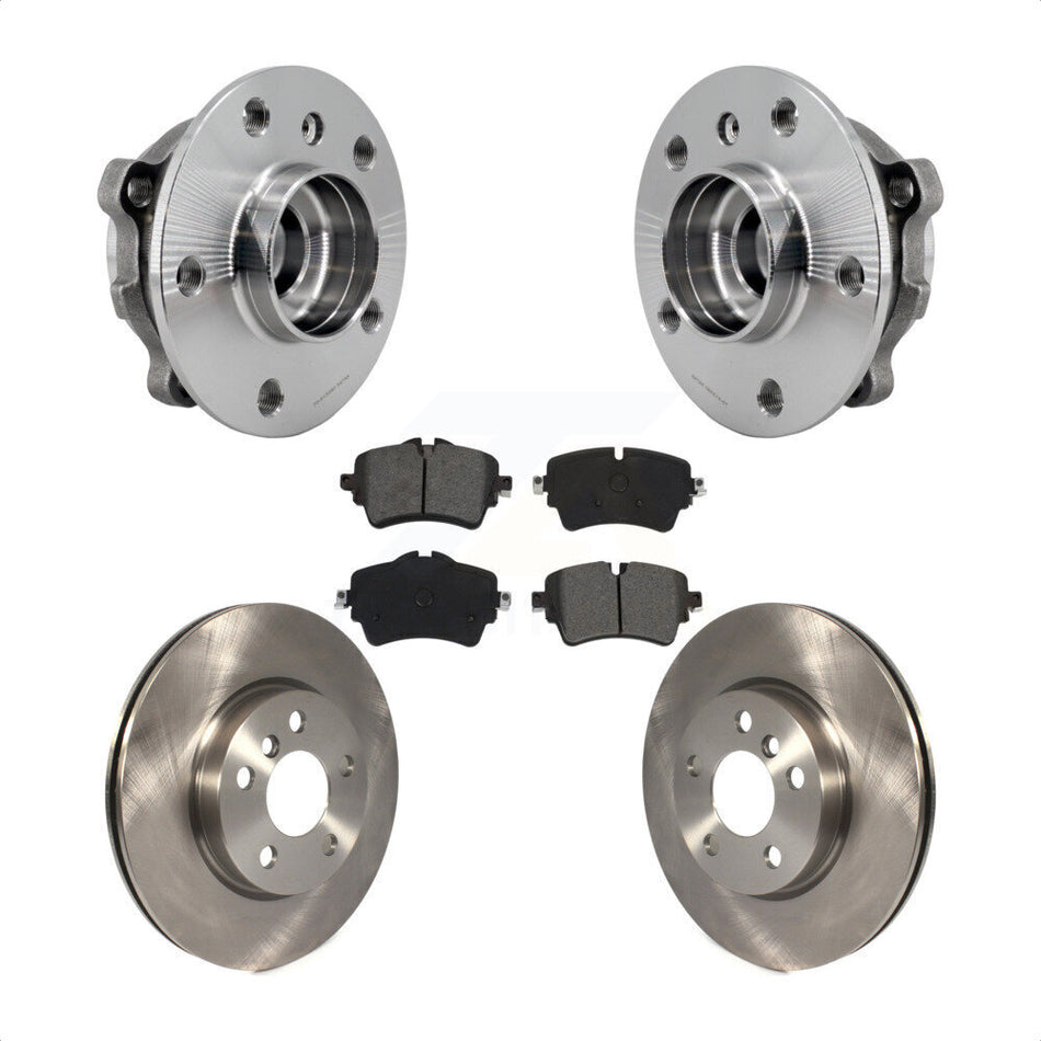 Front Hub Bearing Assembly Disc Brake Rotors And Pads Kit For Mini Cooper Clubman KBB-126452