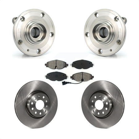 Front Hub Bearing Assembly Disc Brake Rotors And Pads Kit For Volkswagen Passat KBB-126453
