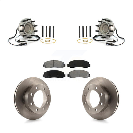 Front Hub Bearing Assembly Disc Brake Rotors And Pads Kit For Ford F-450 Super Duty KBB-126463