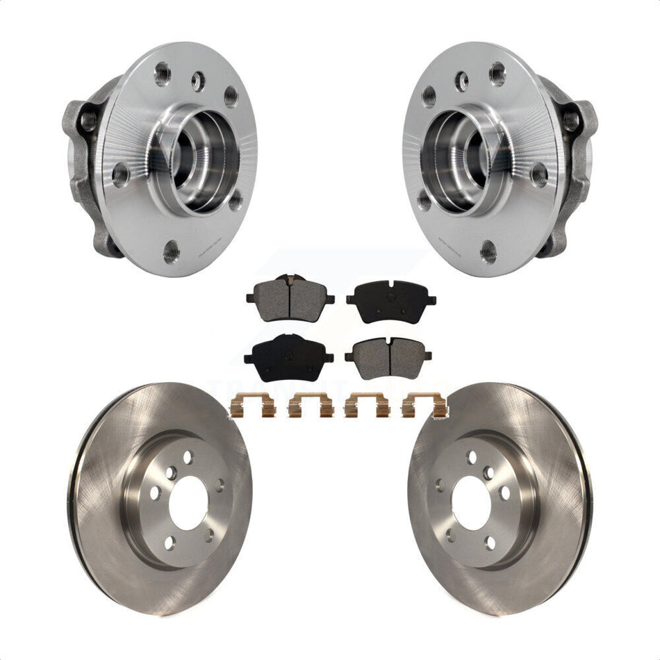 Front Hub Bearing Assembly Disc Brake Rotors And Semi-Metallic Pads Kit For Mini Cooper KBB-126466