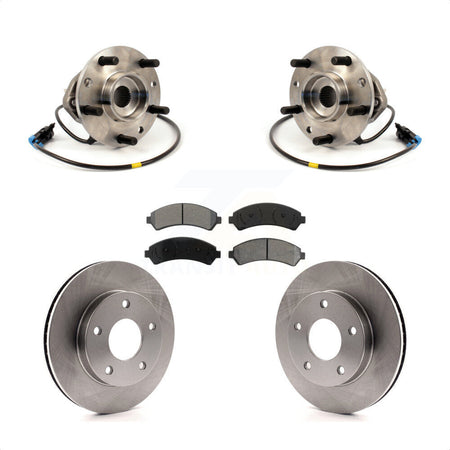 Front Hub Bearing Brake Rotor Pad Kit For 1997 Chevrolet Blazer 4WD with Drum rear brakes KBB-126472