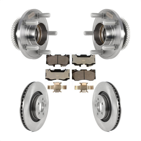 Front Hub Bearing Assembly Disc Brake Rotors And Ceramic Pads Kit For Ford Mustang KBB-126482