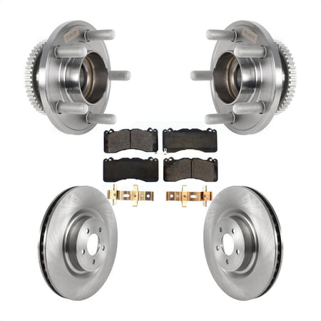 Front Hub Bearing Assembly Disc Brake Rotor & Pad Kit For Ford Mustang With Brembo Brakes KBB-126483