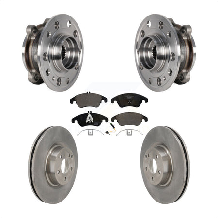 Front Hub Bearing Assembly Disc Brake Rotors And Pads Kit For 2017 Mercedes-Benz E400 AWD KBB-126495
