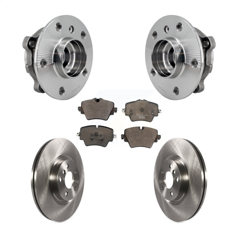 Front Hub Bearing Brake Rotor & Pads Kit For BMW X1 Mini Cooper Countryman X2 228i xDrive KBB-126497