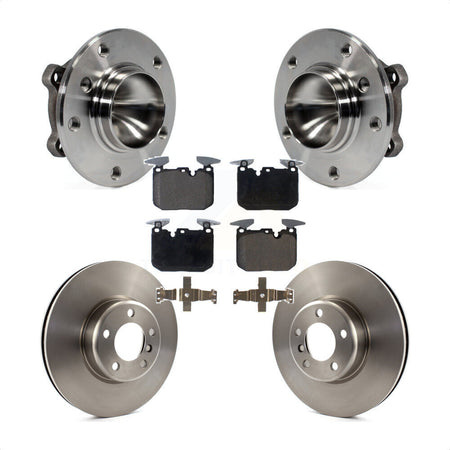Front Hub Bearing Brake Rotor & Pad Kit For 2013 BMW 328i With 340mm Diameter KBB-126499