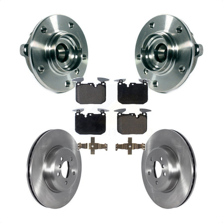 Front Hub Bearing Disc Brake Rotor & Pads Kit For BMW 335i xDrive 435i Gran Coupe 340i GT KBB-126500