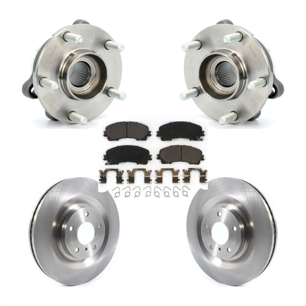 Front Hub Bearing Assembly Disc Brake Rotors And Pads Kit For 2019-2021 INFINITI QX50 KBB-126504