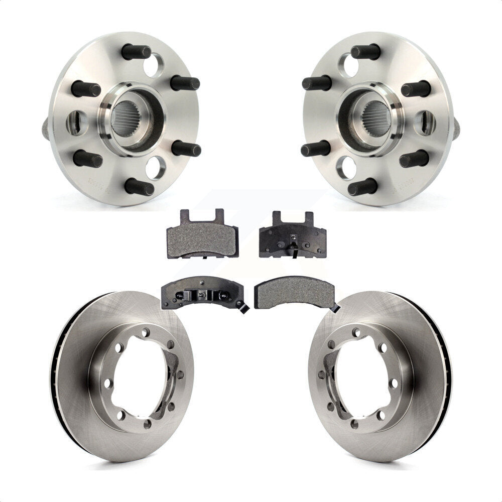 Front Hub Bearing Brake Rotor Pads Kit For K1500 Suburban Chevrolet GMC With 8 Lug Wheels KBB-126519
