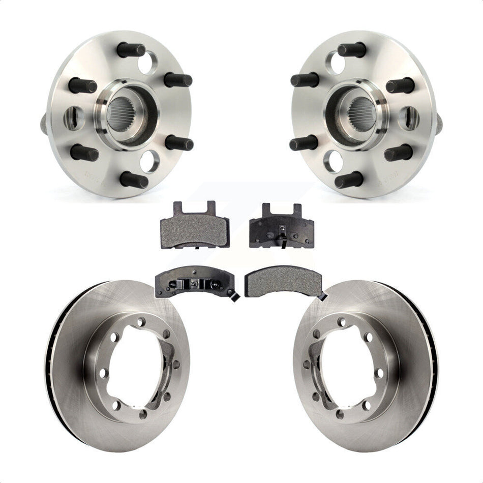 Front Hub Bearing Brake Rotor Pads Kit For K1500 Suburban Chevrolet GMC With 8 Lug Wheels KBB-126519