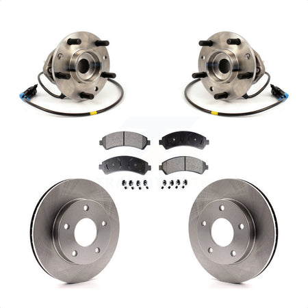 Front Hub Bearing Brake Rotor Pad Kit For 1997 Chevrolet Blazer 4WD with Drum rear brakes KBB-126521