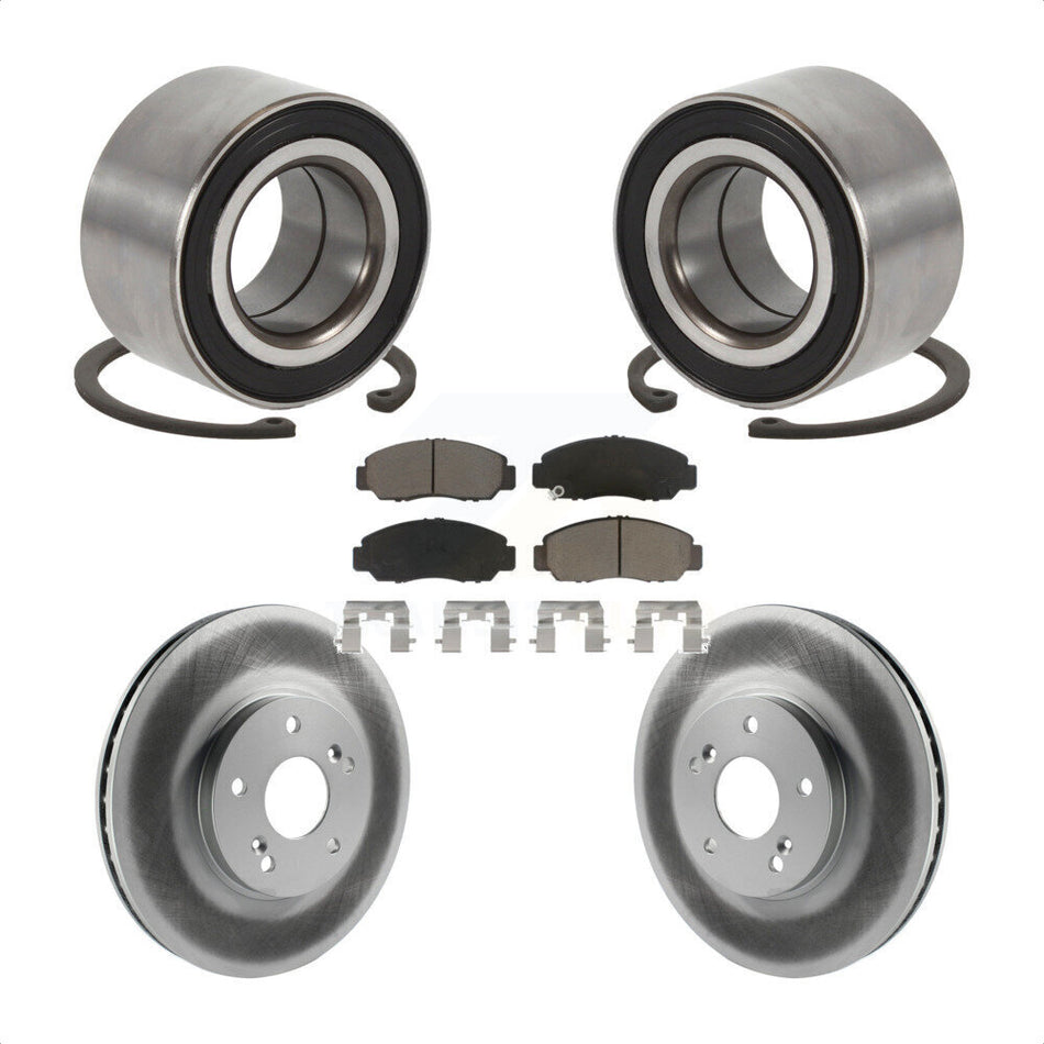 Front Wheel Bearing Coated Disc Brake Rotors And Ceramic Pads Kit For Honda Accord KBB-126670