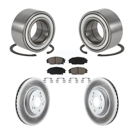 Front Wheel Bearing Coated Disc Brake Rotors And Pads Kit For 2002-2006 Acura RSX Type-S KBB-126673