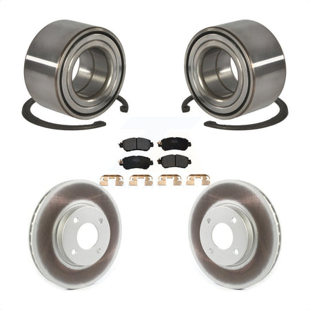Front Wheel Bearing Coated Disc Brake Rotors And Pads Kit For Nissan Kicks Versa KBB-126699