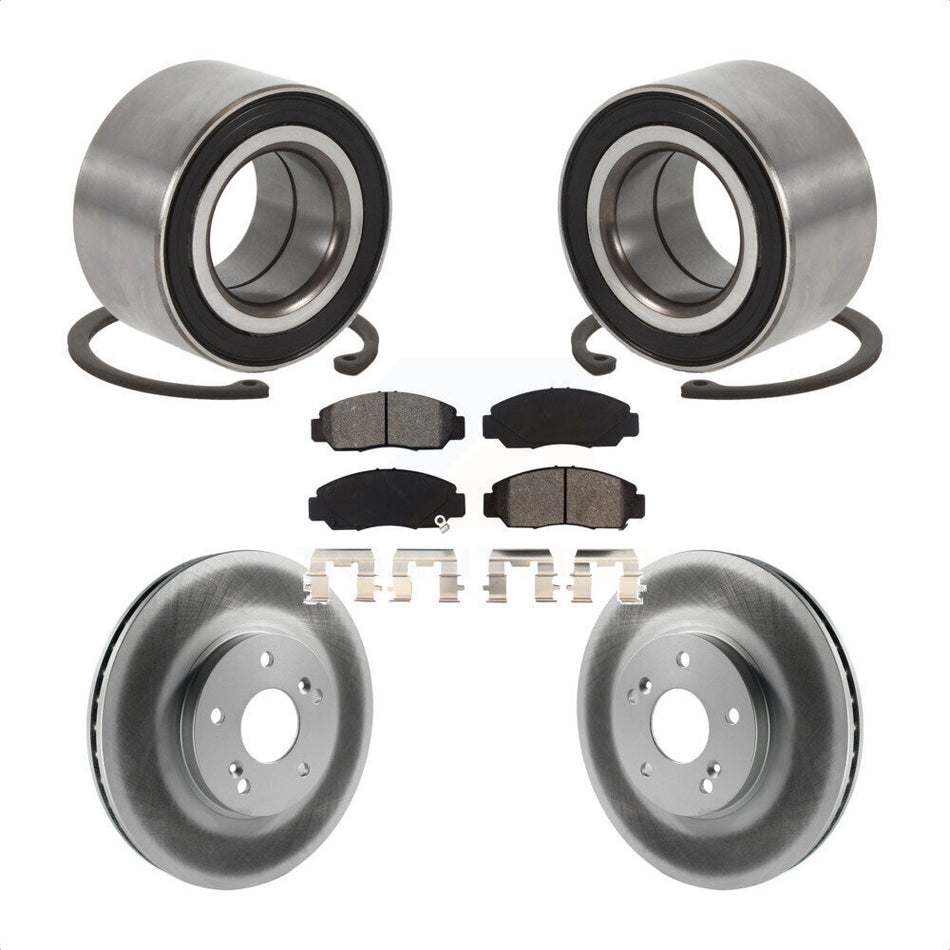 Front Wheel Bearing Coated Disc Brake Rotors And Semi-Metallic Pads Kit For Honda Accord KBB-126716