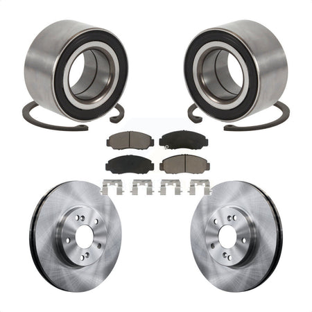 Front Wheel Bearing Disc Brake Rotors And Ceramic Pads Kit For Honda Accord KBB-126748