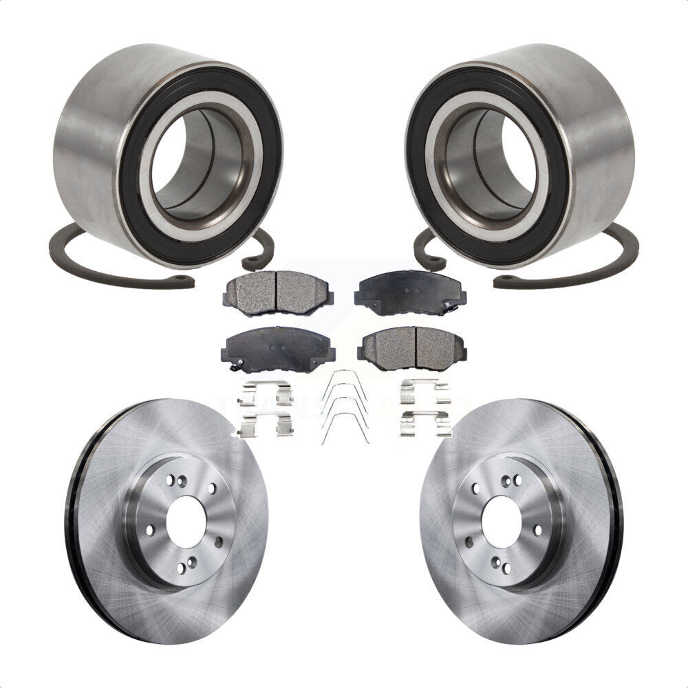 Front Wheel Bearing Brake Rotor Pads Kit For Honda Accord With 300mm Diameter KBB-126752