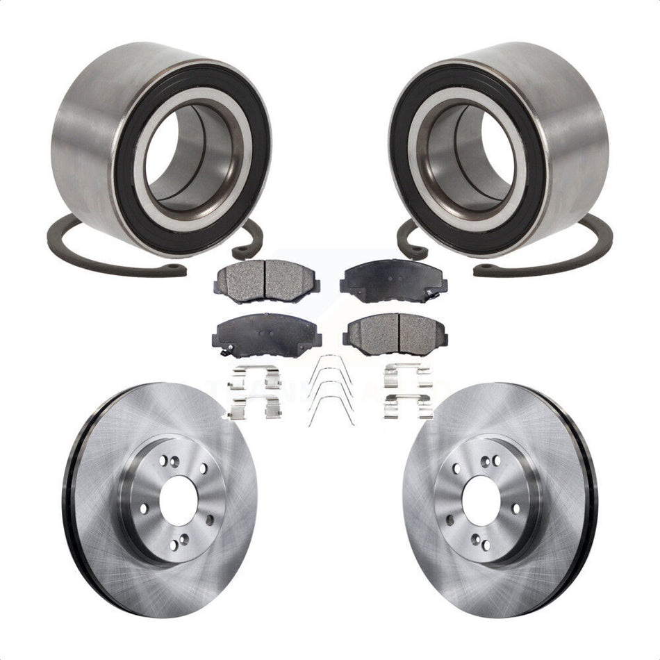 Front Wheel Bearing Brake Rotor Pads Kit For Honda Accord With 300mm Diameter KBB-126752