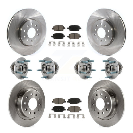 Front Rear Hub Bearing Disc Brake Rotor Pads Kit (10Pc) For Chevrolet Equinox GMC Terrain KBB-126777