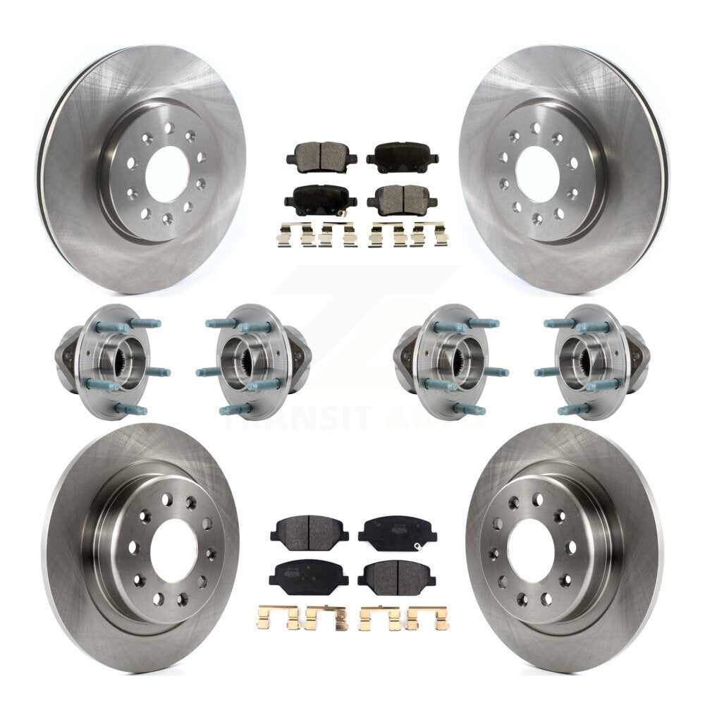 Front Rear Hub Bearing Disc Brake Rotor Pads Kit (10Pc) For Chevrolet Equinox GMC Terrain KBB-126832