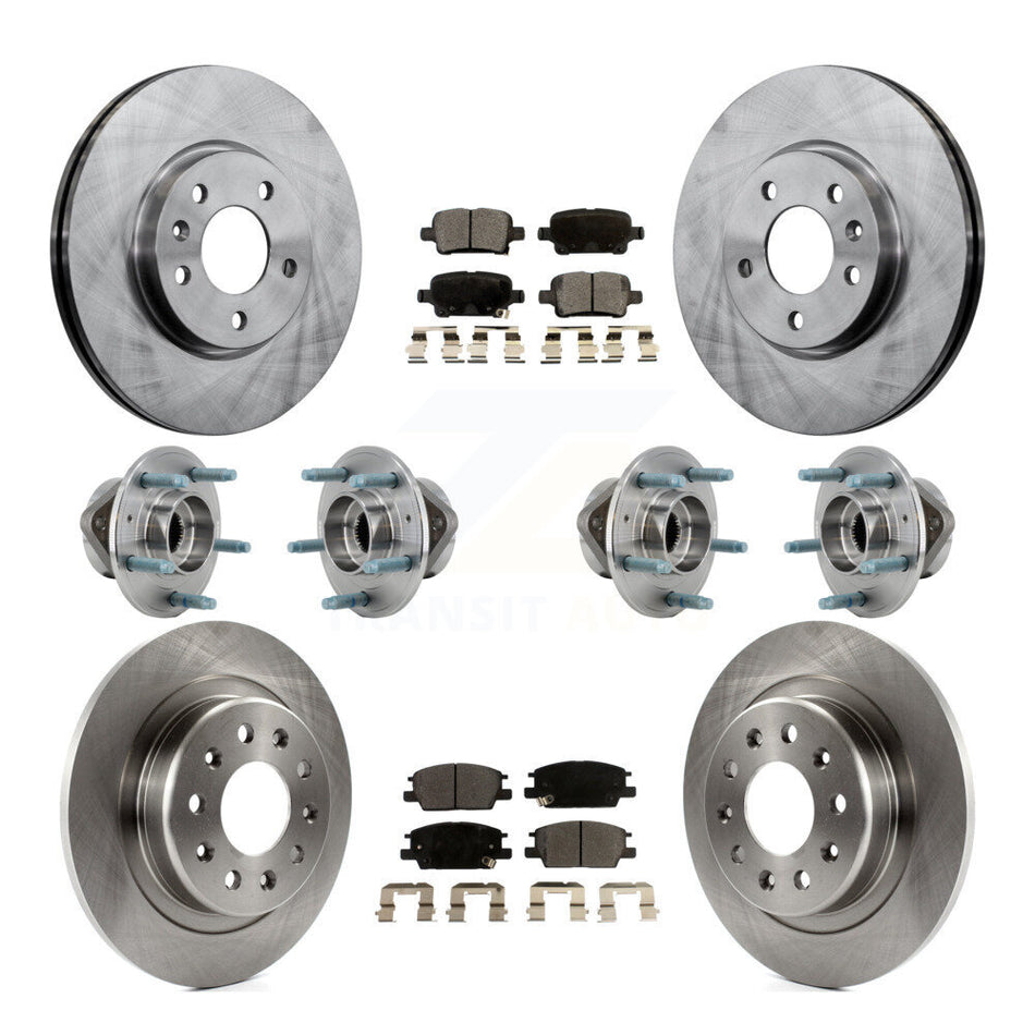 Front Rear Hub Bearing Disc Brake Rotor Pads Kit (10Pc) For Chevrolet Equinox GMC Terrain KBB-126833