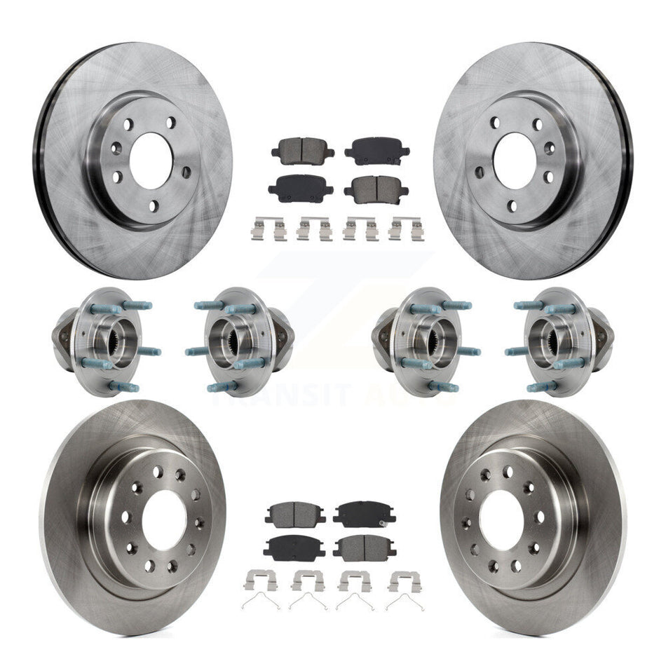 Front Rear Hub Bearing Disc Brake Rotor Pads Kit (10Pc) For Chevrolet Equinox GMC Terrain KBB-126878