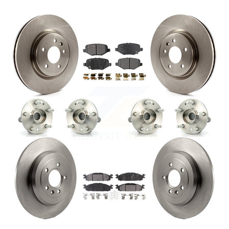 Front Rear Hub Bearing Brake Rotor Pads Kit (10Pc) For 15 Ford Explorer Limited/Sport/XLT KBB-126920
