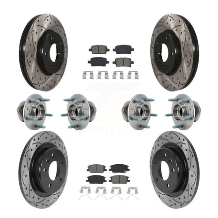 Front Rear Hub Bearing Coat Brake Rotor Pads Kit (10Pc) For Chevrolet Equinox GMC Terrain KBB-127101