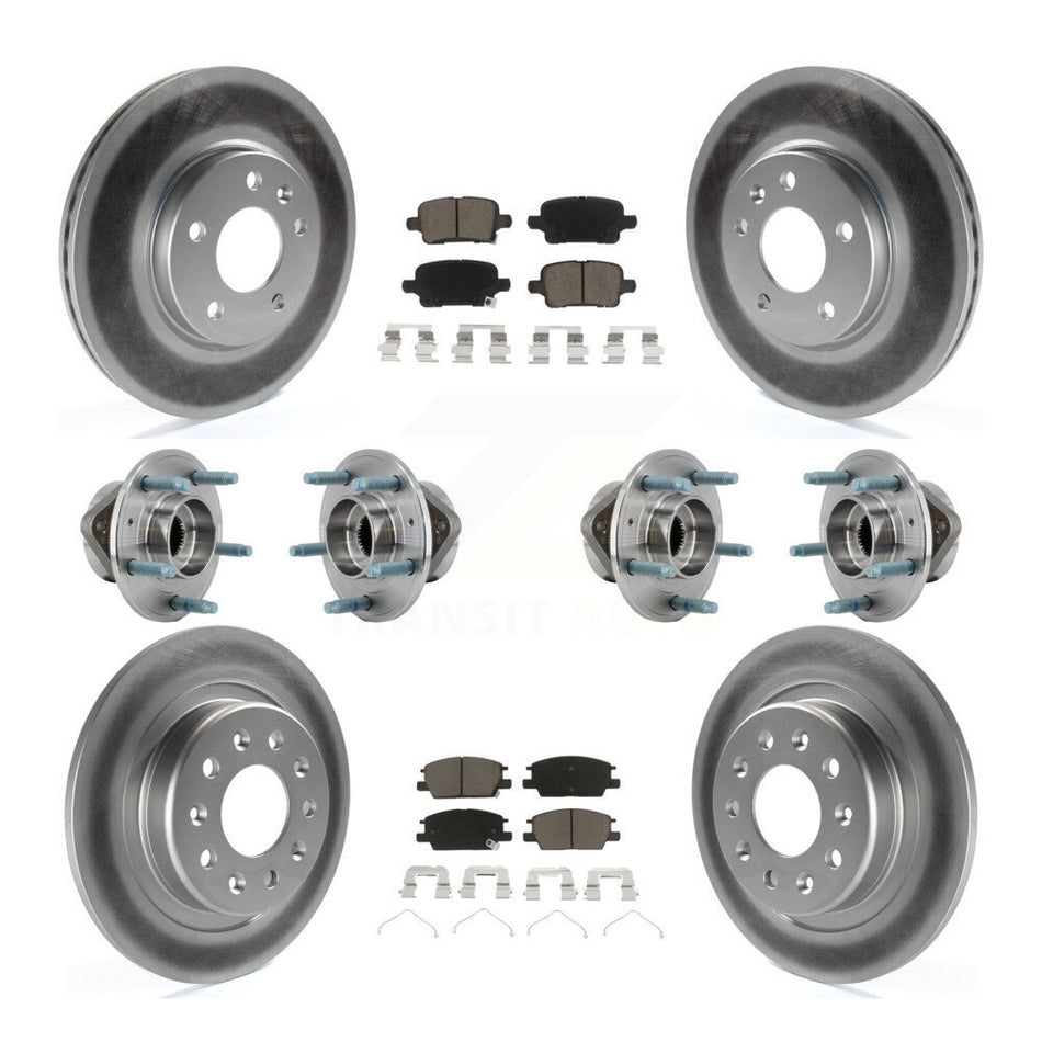 Front Rear Hub Bearing Coat Brake Rotor Pads Kit (10Pc) For Chevrolet Equinox GMC Terrain KBB-127212