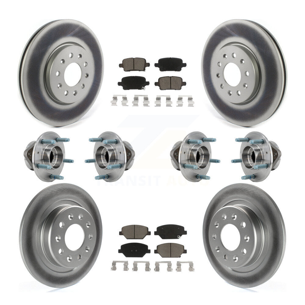 Front Rear Hub Bearing Coat Brake Rotor Pads Kit (10Pc) For Chevrolet Equinox GMC Terrain KBB-127213