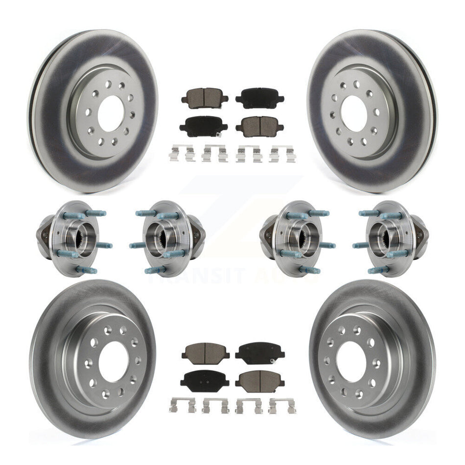 Front Rear Hub Bearing Coat Brake Rotor Pads Kit (10Pc) For Chevrolet Equinox GMC Terrain KBB-127213
