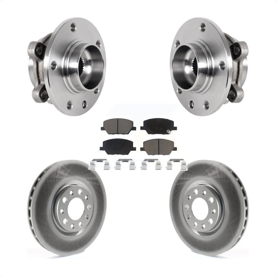 Front Hub Bearing Assembly Coated Brake Rotor Pad Kit For Jeep Compass Renegade Fiat 500X KBB-127232