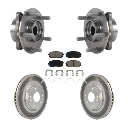 Front Hub Bearing Coated Disc Brake Rotor Pad Kit For Kia Forte Hyundai Elantra GT Forte5 KBB-127235