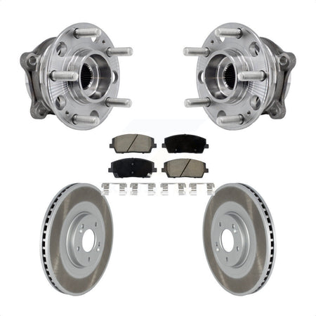 Front Hub Bearing Assembly Coated Brake Rotor Pads Kit For Hyundai Palisade Kia Telluride KBB-127248