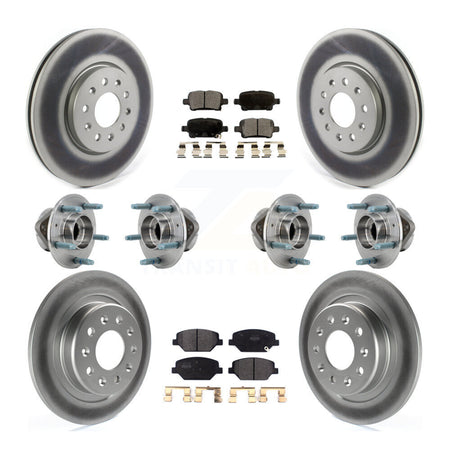 Front Rear Hub Bearing Coat Brake Rotor Pads Kit (10Pc) For Chevrolet Equinox GMC Terrain KBB-127263