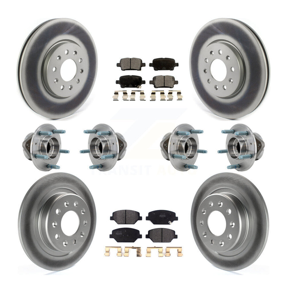 Front Rear Hub Bearing Coat Brake Rotor Pads Kit (10Pc) For Chevrolet Equinox GMC Terrain KBB-127263