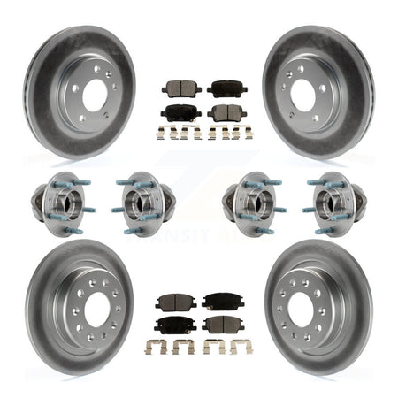 Front Rear Hub Bearing Coat Brake Rotor Pads Kit (10Pc) For Chevrolet Equinox GMC Terrain KBB-127264
