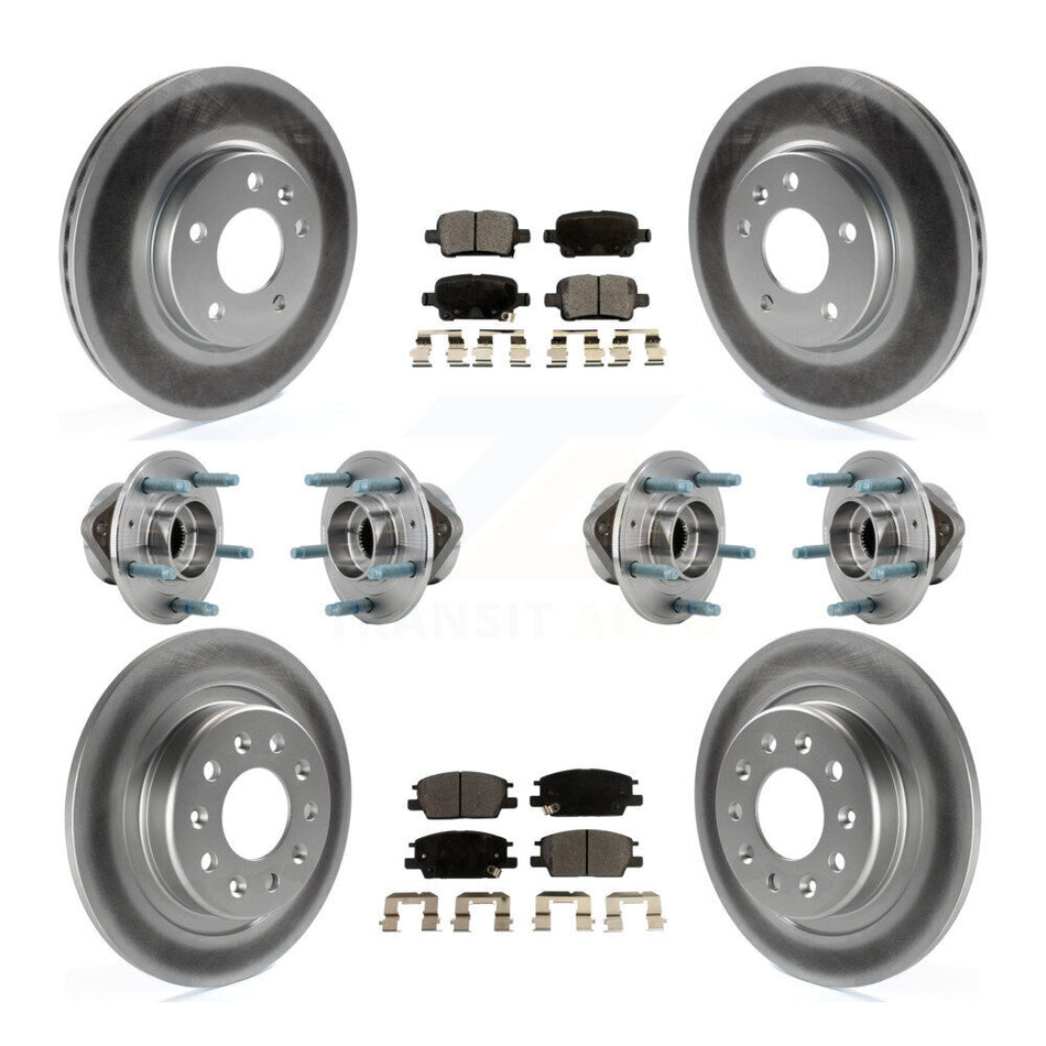 Front Rear Hub Bearing Coat Brake Rotor Pads Kit (10Pc) For Chevrolet Equinox GMC Terrain KBB-127264
