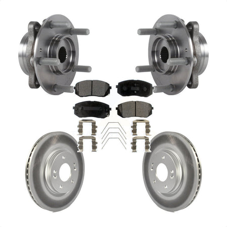 Front Hub Bearing Coated Disc Brake Rotor Pad Kit For Kia Forte Hyundai Elantra GT Forte5 KBB-127304