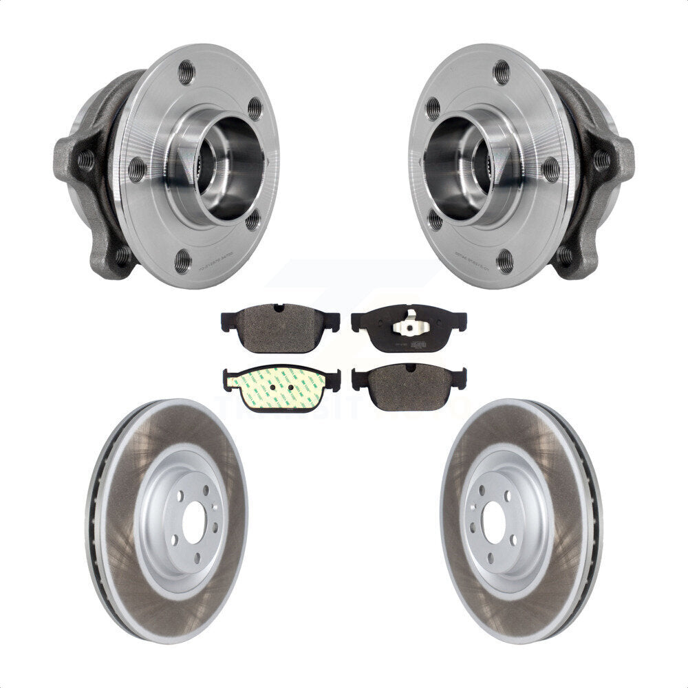 Front Hub Bearing Coat Brake Rotor Pad Kit For Volvo XC90 With 366mm Diameter KBB-127317